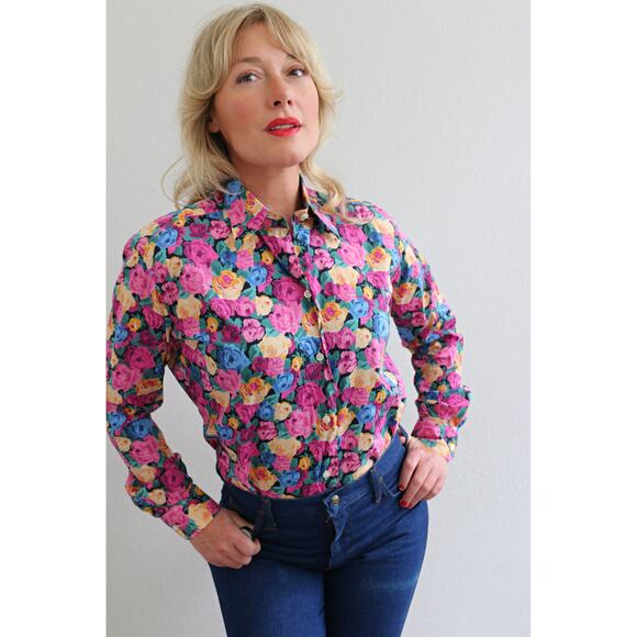 Maus & Hoffman Tops - 2000's Vintage Maus & Hoffman Floral Blouse Women's XS SM MD Liberty Art Fabrics